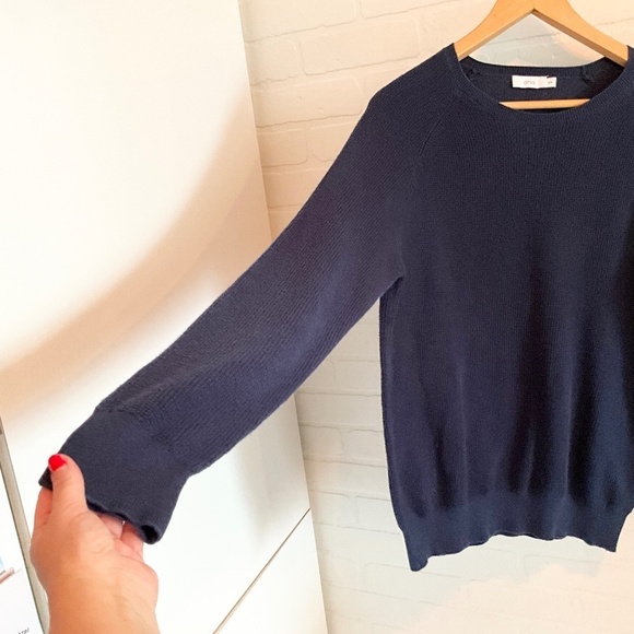 Revolve x Onia Men’s Knit Sweater Cotton/Cashmere blend Elbow patches Blue S - Picture 8 of 15